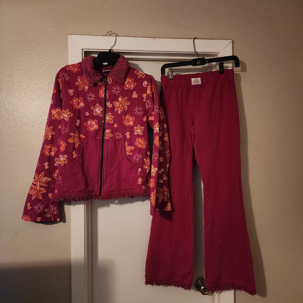 Girls Keedo 2 Piece Outfit (base color is Magenta) - Size 14